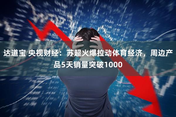 达道宝 央视财经：苏超火爆拉动体育经济，周边产品5天销量突破1000