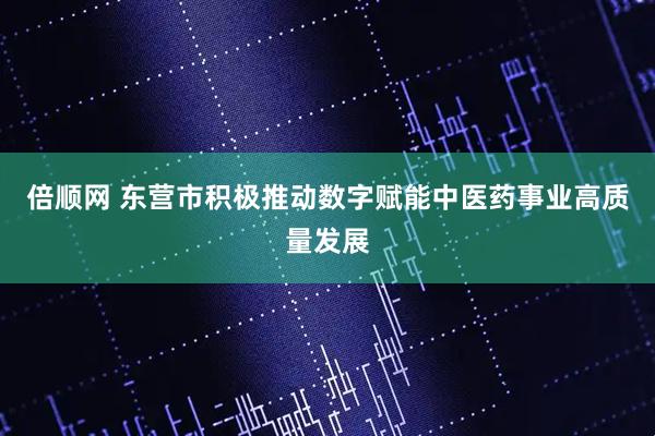 倍顺网 东营市积极推动数字赋能中医药事业高质量发展